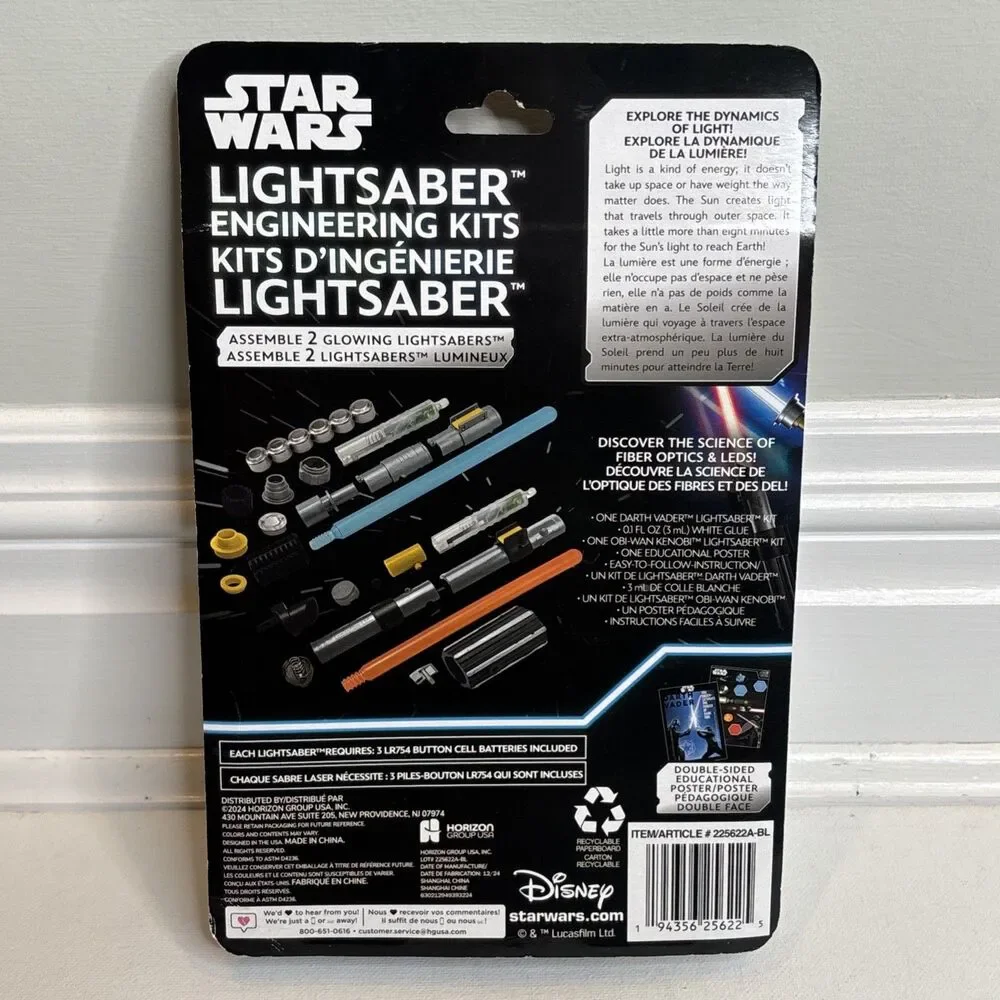 NIB Star Wars Lightsaber Engineering Kit by Disney-Dual Lightsabers With Poster!